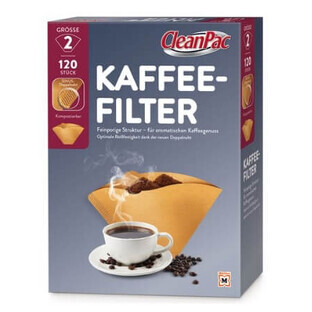 CleanPac, Kaffeefilter, Größe 2, 120 Stück