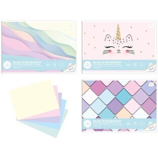Bloc de dessin A4 couleur pastel 10 pcs mix
