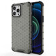 Honingraat gepantserde hoes met gel frame iPhone 13 Pro Max zwart