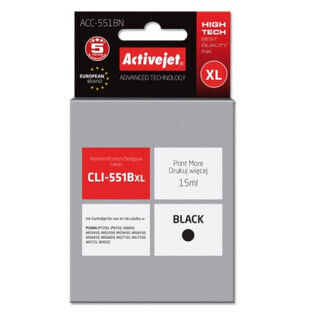 ActiveJet, Tinta para Canon ACC-551BN (repuesto CLI-551BK) negro (negro)