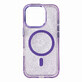 Glitter MagSafe hoesje voor iPhone 16 Pro - paars met glitter