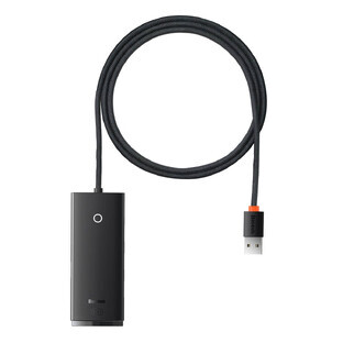 Baseus Lite Serie HUB USB-A auf 4xUSB-A 3.0 5Gb/s Adapter schwarz (WKQX030101)