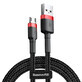 Baseus Cafule Cablu CAMKLF-B91 USB-A / micro USB 2.4A 1 m - negru-roșu