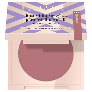 Eveline Cosmetics Better Than Perfect Velvet Blush Pressed Blush 03 Rozenhout, 2,3 g Eveline Cosmetics Better Than Perfect Velvet Blush Pressed Blush 03 Rozenhout, 2,3 g