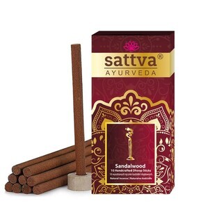 Sattva Incense Sticks Sandalwood pillar incense sticks, 10 pieces