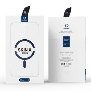 Dux Ducis Skin X Pro Tasche für iPhone 15 Plus mit MagSafe und Flip Cover - blau