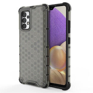 Étui blindé en nid d'abeille avec cadre en gel Samsung Galaxy A03s (166.5) noir