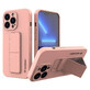 Wozinsky Kickstand Case Custodia in silicone con supporto per iPhone 13 Pro rosa