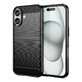 Custodia in silicone Carbon Case per iPhone 16 Plus - nero