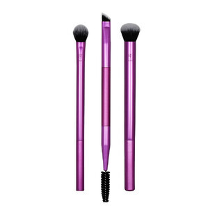 Real Techniques Eye Shade + Blend Brush Trio Set di pennelli per il trucco degli occhi, 3 pezzi