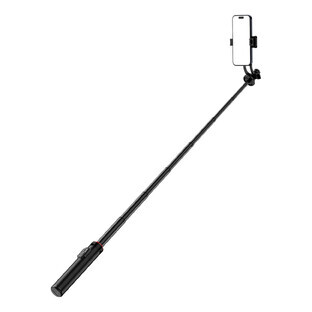 Palo selfie WC1Y2S trípode telescópico de aleación de aluminio de 1,3 m con soporte para teléfono - negro