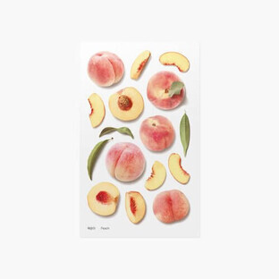 Decoratieve fruitstickers Perziken Appel