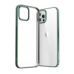 Joyroom New Beautiful Series ultra-dünne transparente Hülle mit Metallrahmen für iPhone 12 Pro Max grün (JR-BP796) Joyroom New Beautiful Series ultra-dünne transparente Hülle mit Metallrahmen für iPhone 12 Pro Max grün (JR-BP796)