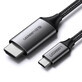 Ugreen cable HDMI - USB Tipo C 4K 60 Hz 1,5 m negro-gris (MM142 50570)
