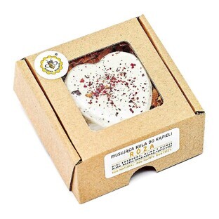 Miodowa Mydlarnia Rosa bola de baño efervescente, 80 g