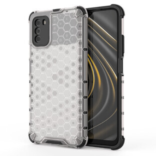 Etui blindé en nid d'abeille avec cadre en gel Xiaomi Poco M3 transparent