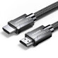 Cavo Ugreen HDMI 2.1 8K 60 Hz / 4K 120 Hz 3D 48 Gbps HDR VRR QMS ALLM eARC QFT 2 m grigio (HD135 70321)