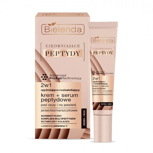 Bielenda Firming Peptides 2-en-1 crème pour les yeux et les paupières + sérum aux peptides, 15ml