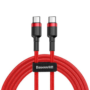 Kabel Baseus CATKLF-H09 USB-C - USB-C PD QC 60W 3A 480Mb/s 2m - rood