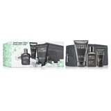 Clinique Rutina Afeitado Set Crema de Afeitar, 125 ml + Bálsamo After Shave, 75 ml + Exfoliante Facial, 30 ml + Neceser