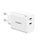 Choetech PD6013 2x USB-C PD 65W GaN network charger - white