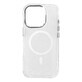 Glitter Case MagSafe pour iPhone 16 Pro - blanc avec paillettes