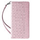 Magnet curea caz iPhone 14 Pro Max flip capac portofel mini lanyard stand roz
