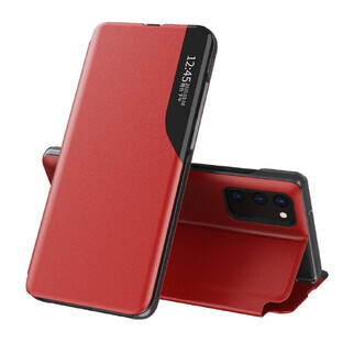 Eco Leather View Case carcasă elegantă cu capac flip și funcție stand Samsung Galaxy A72 4G roșu Eco Leather View Case carcasă elegantă cu capac flip și funcție stand Samsung Galaxy A72 4G roșu