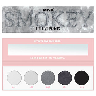 Miyo The Five Points Palette Smokey oogschaduwpalette, 6,5 g