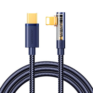 Joyroom Gaming-kabel S-CL020A6 Lightning (schuin) / USB-C (recht) 20W 1,2m - blauw