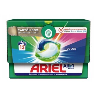 Ariel Gelcapsules voor het wassen van gekleurde stoffen, 13 stuks