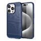 Silikonhülle aus Carbon für iPhone 16 Pro Max - blau