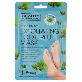 Beauty Formulas Exfoliating Peppermint Fußmaske, 1 Paar