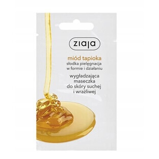 Ziaja, Miel de tapioca, mascarilla facial para pieles secas y sensibles, 7 ml