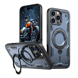 Coque Hybrid Armor Trendy avec MagSafe pour iPhone 16 Pro - bleu