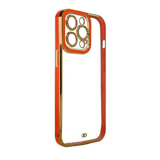 Fashion Case case for Samsung Galaxy A12 5G gel case with gold frame red