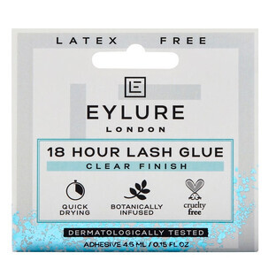 Eylure 18 Hour Lash Glue Clear Colle pour cils sans latex Clear Finish, 4.5 ml