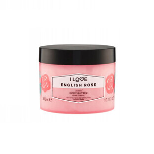 I Love Scented Moisturising Body Butter English Rose, 300ml