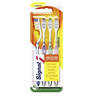 Signal Integral Protection Medium brosse à dents, 4 pièces