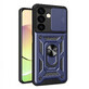 Custodia Hybrid Armor Camshield per Samsung Galaxy S24+ corazzata con copertura della fotocamera - blu