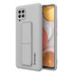 Wozinsky Kickstand Hoesje siliconen case met standaard Samsung Galaxy A42 5G grijs