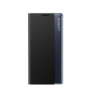 Noua husă Sleep View cu flip cover și suport pentru Samsung Galaxy A55 - negru
