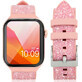 Kingxbar Crystal Fabric Band Armband Armband für Watch 6 / SE / 5 / 4 / 3 / 2 (40mm / 38mm) Silikonband Kristallband rosa