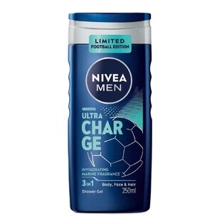 Gel douche Nivea Men Ultra Charge, 250 ml