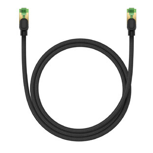 Cavo di rete ad alta velocità Baseus RJ45 cat. 8 40Gbps 1m intrecciato nero