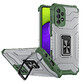 Crystal Ring Case funda híbrida blindada + soporte magnético Samsung Galaxy A72 4G verde