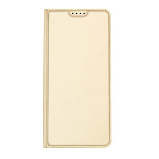 Funda Dux Ducis Skin Pro Xiaomi Poco C40 flip cover card wallet stand oro