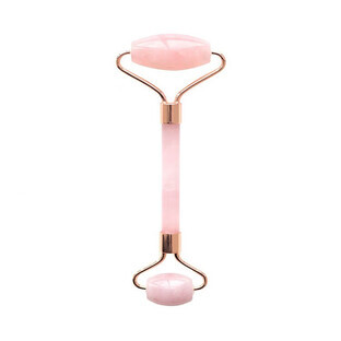 Rouleau de massage facial, quartz rose, 1 pièce