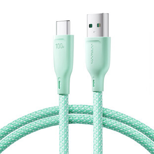 Joyroom Multi-Color Series S-A34 USB-A / USB-C 100W 1m cable - verde