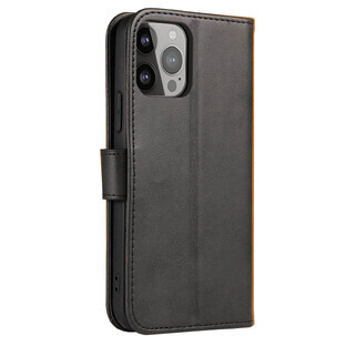 Magnet-Tasche für Samsung S24 mit Klappe und Brieftasche - schwarz